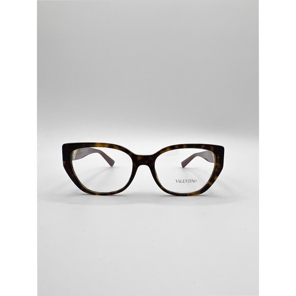 Valentino Women's Eyeglasses VA3037 5002 Full Rim Cat Eye Rockstud Havana 54mm P - Picture 5 of 14